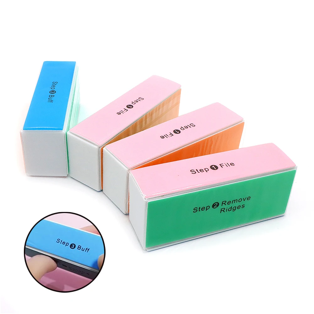 5Pcs Nail Buffers Portable Durable Smoother Buffing Block Polisher Nails File Buffer 120/240/600/3000 Grit For Buffing Shinning