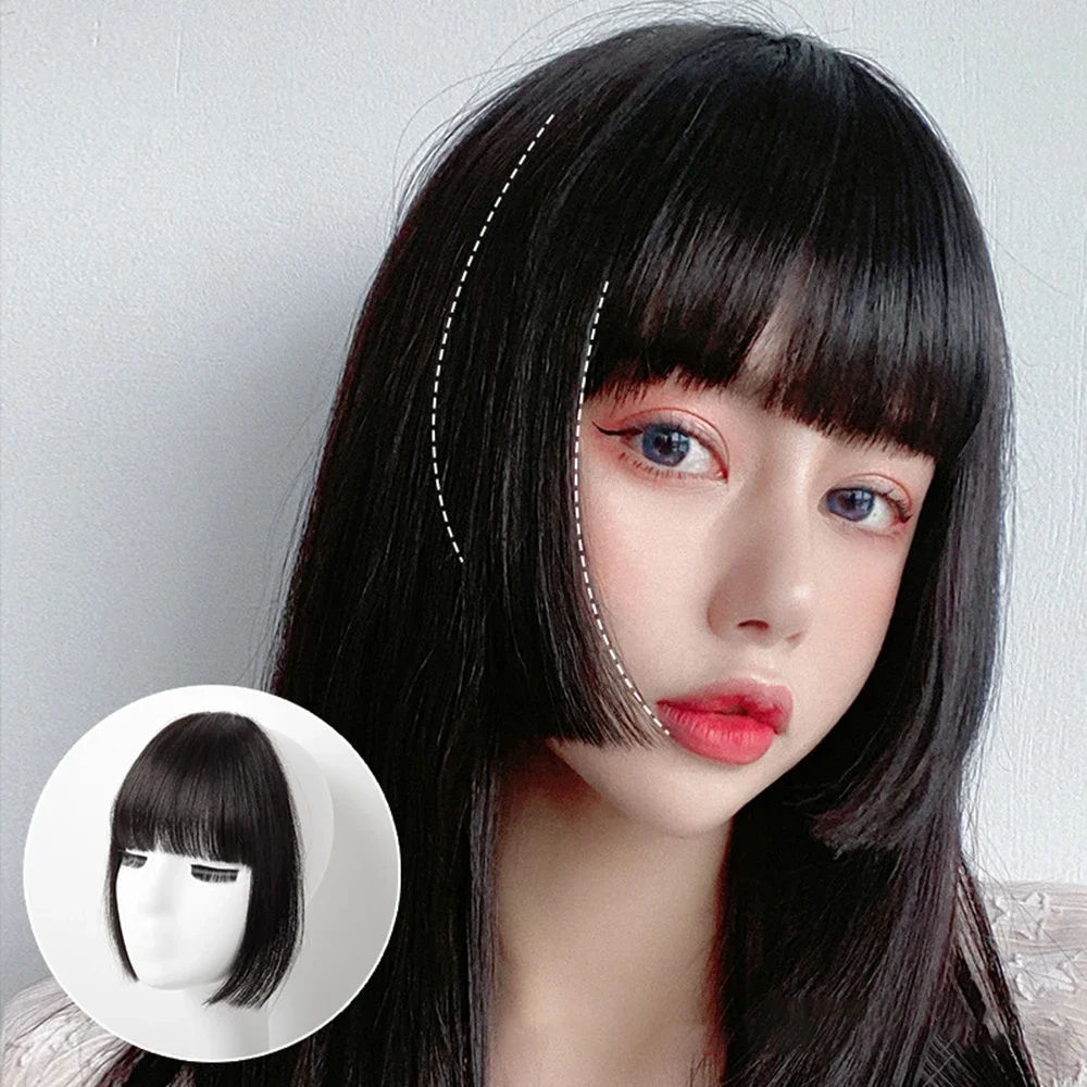 Fashion Girl Simulation Bangs Princess Hime Bangs Hairstyles Clip for Women Hair Bangsfor women