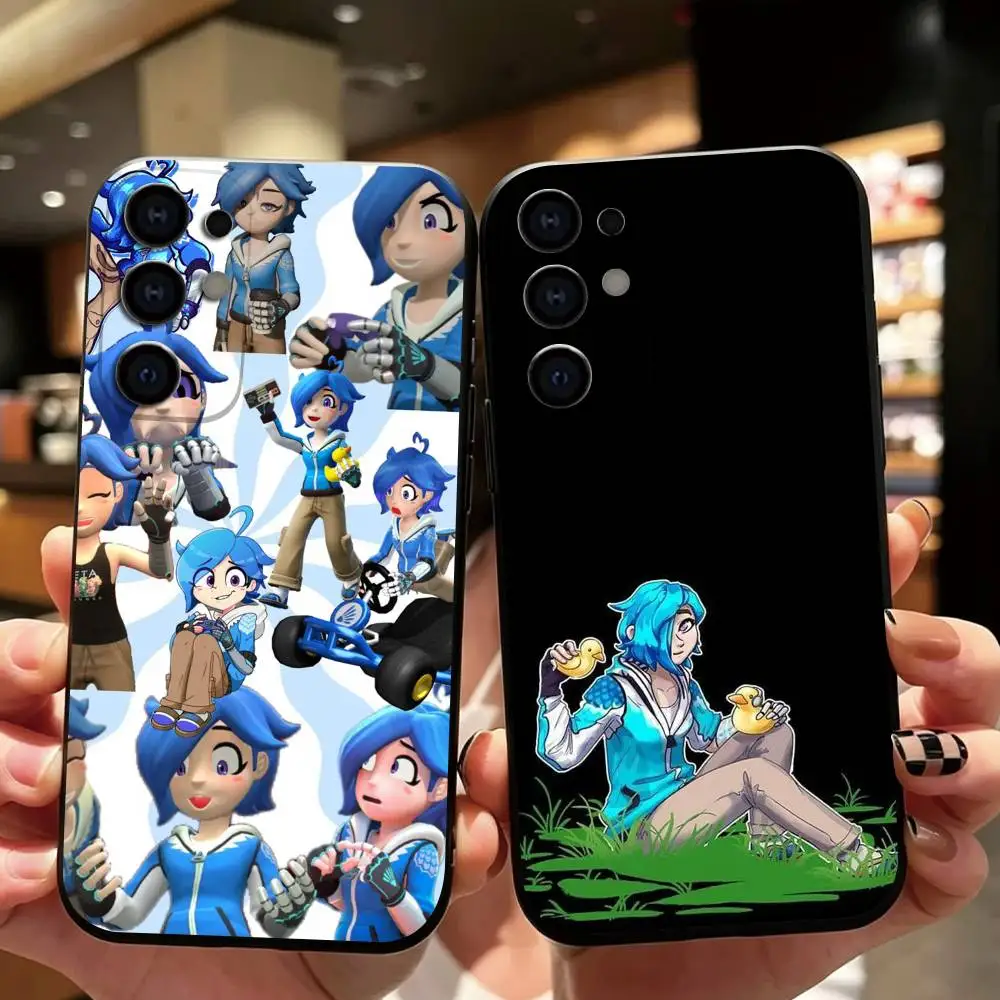 C-Cartoon M-Meta Runner Phone Case Black Silicone Soft For Samsung S26,S25,S24,S23,S22,S21,S30,Ultra,Plus,Fe,Lite Gift