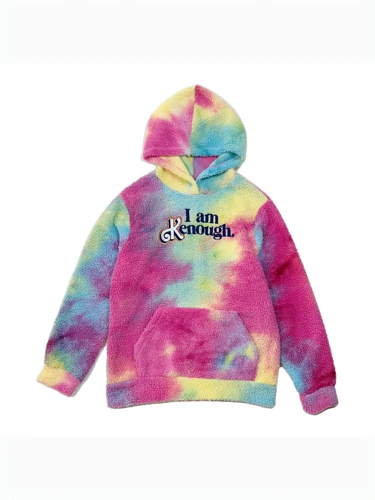   Tie Dye Fce Hoodie Paar Sle Pure Originele film rondom Thiened Long Sve Cotton Inner ket