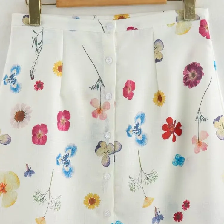 ZBZA Spring New Faionable Print f Skirt Women's Sle Long Sve round Ne Polyester Fiber Commute Sle Slim Fit