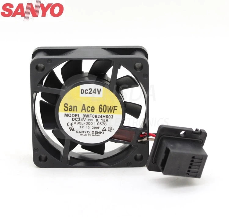 

For Sanyo 9WF0624H603 6020 24V 0.15A A90L-0001-0576 For Waterproof cooling fan