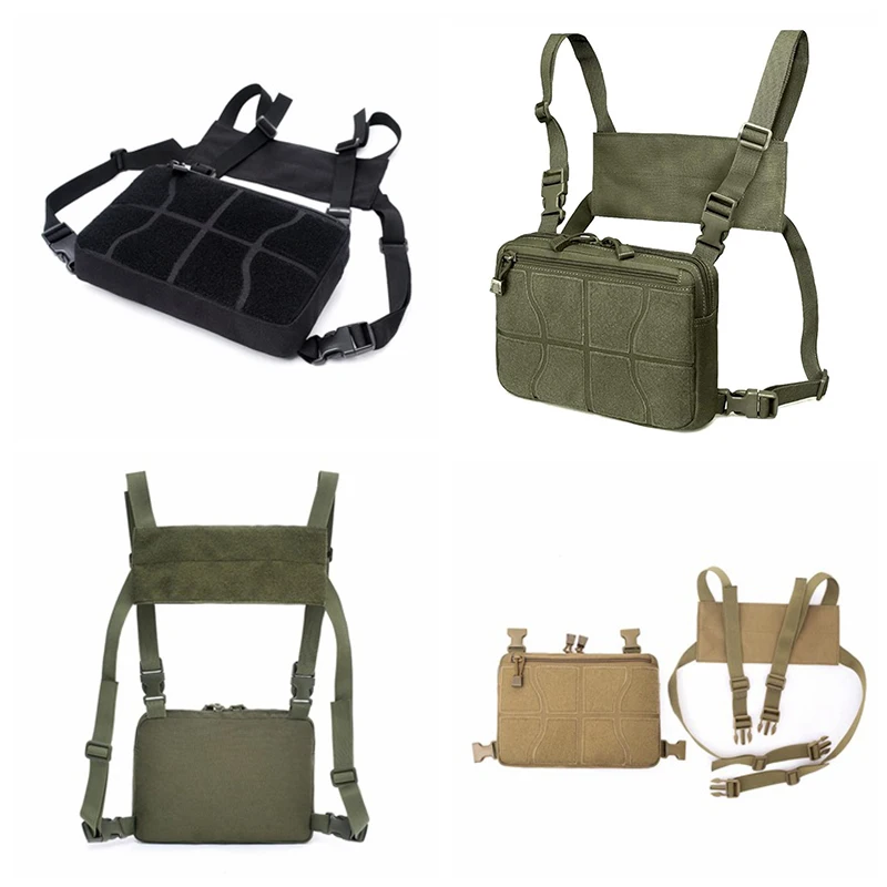 600D Recon Kit Bag Tactical Chest Rig Bag for Gun Concealed Carry EDC Pouch Organizer Outdoor Hiking Climbing Hunting Chest Pack