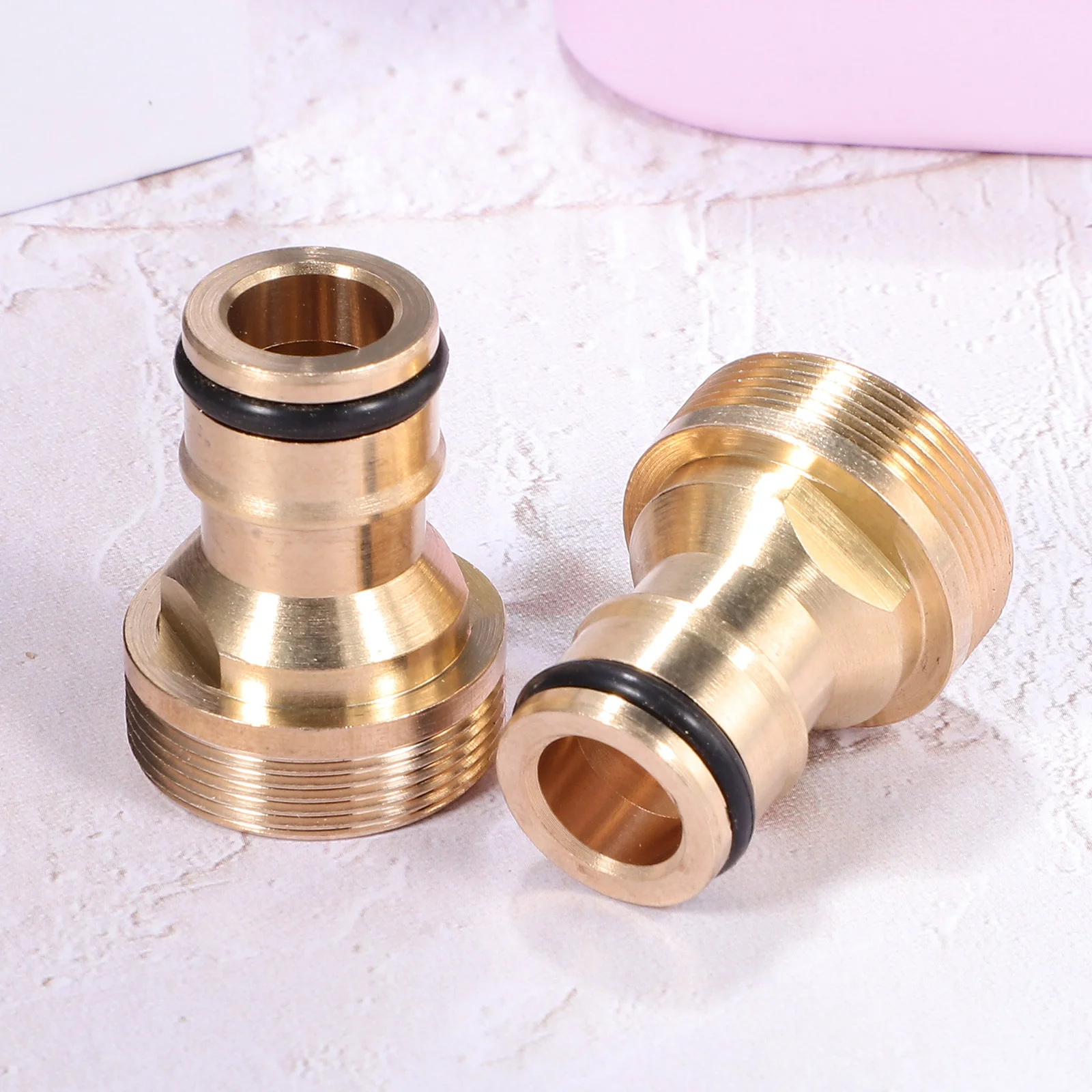 2 Pcs All Copper Washbasin Adapter Universal Tap Connector Faucet Hose Fitting Water