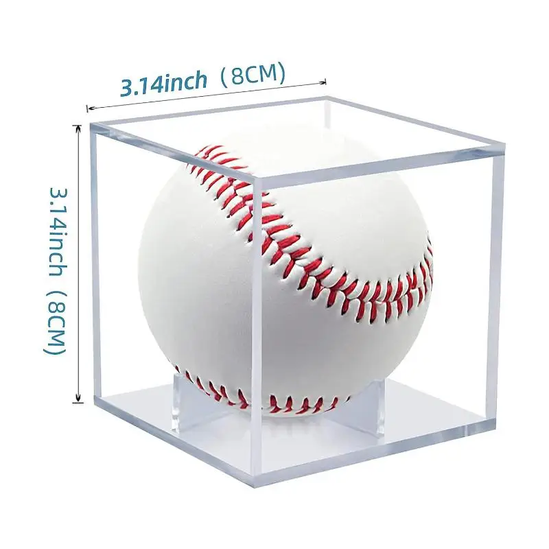 80mm Acryl Baseball Vitrine Wasserdicht Staubdicht Golfball Aufbewahrungshalter Leichter Sport-Souvenir Sammlerstück Schutz – Detail 8