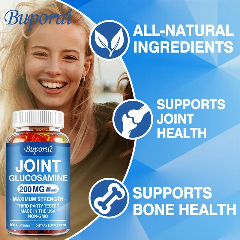 Glucosamine Chondroitin Gummies - Enhances Joint Health, Flexibility Support, Pain Relief