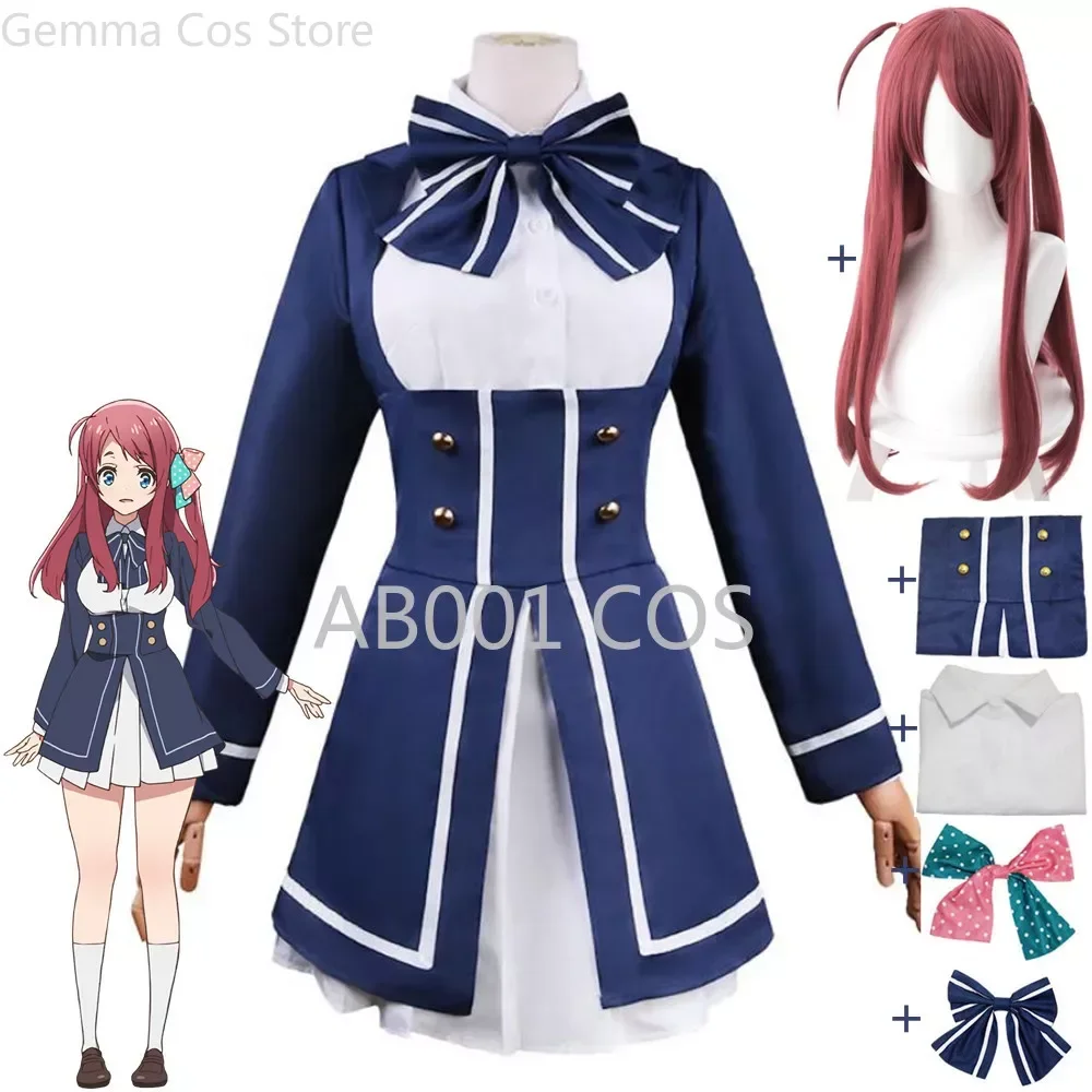 

Anime Zombieland ZOMBIE LAND SAGA Minamoto Sakura Cosplay Costume Wig Cute Lolita Dress School Uniform Halloween Role Play Suit