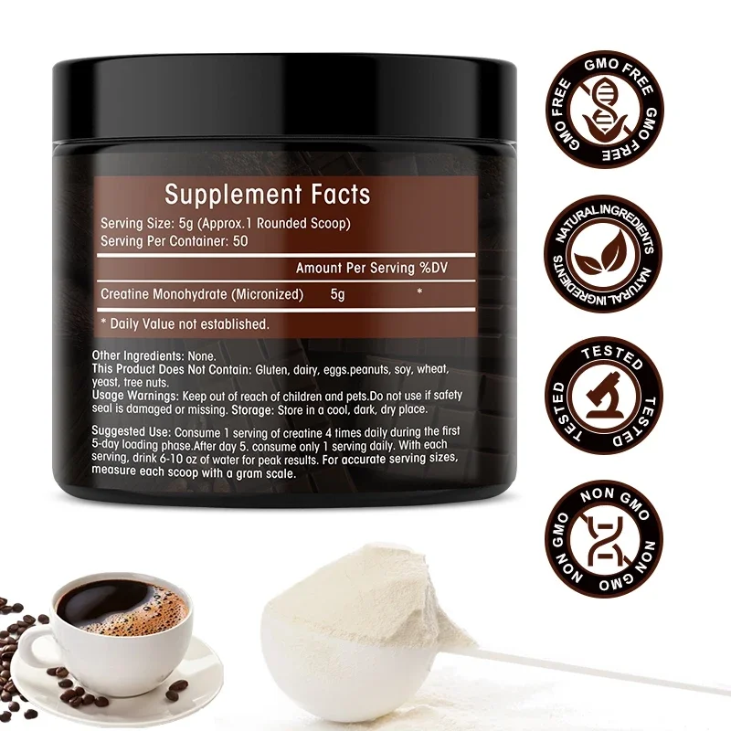 Kexinsh Creatine Powder Coffee Flavor | Post Workout Muscle Builder | Supports Strength Gain for Men & Women