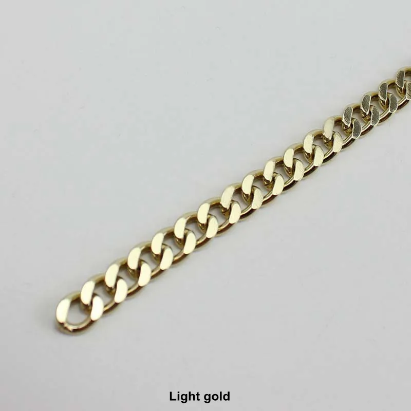 5METER 10M High Ending Gold color  7mm width chains metal strap with hook for women bag handbag chain removable long strap chain