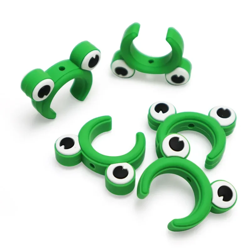 10pcs New Focal Silicone Beads frog semi-circular Food Grade Baby Chew Teether Toy DIY Nipple Chain Jewelry necklace Accessories