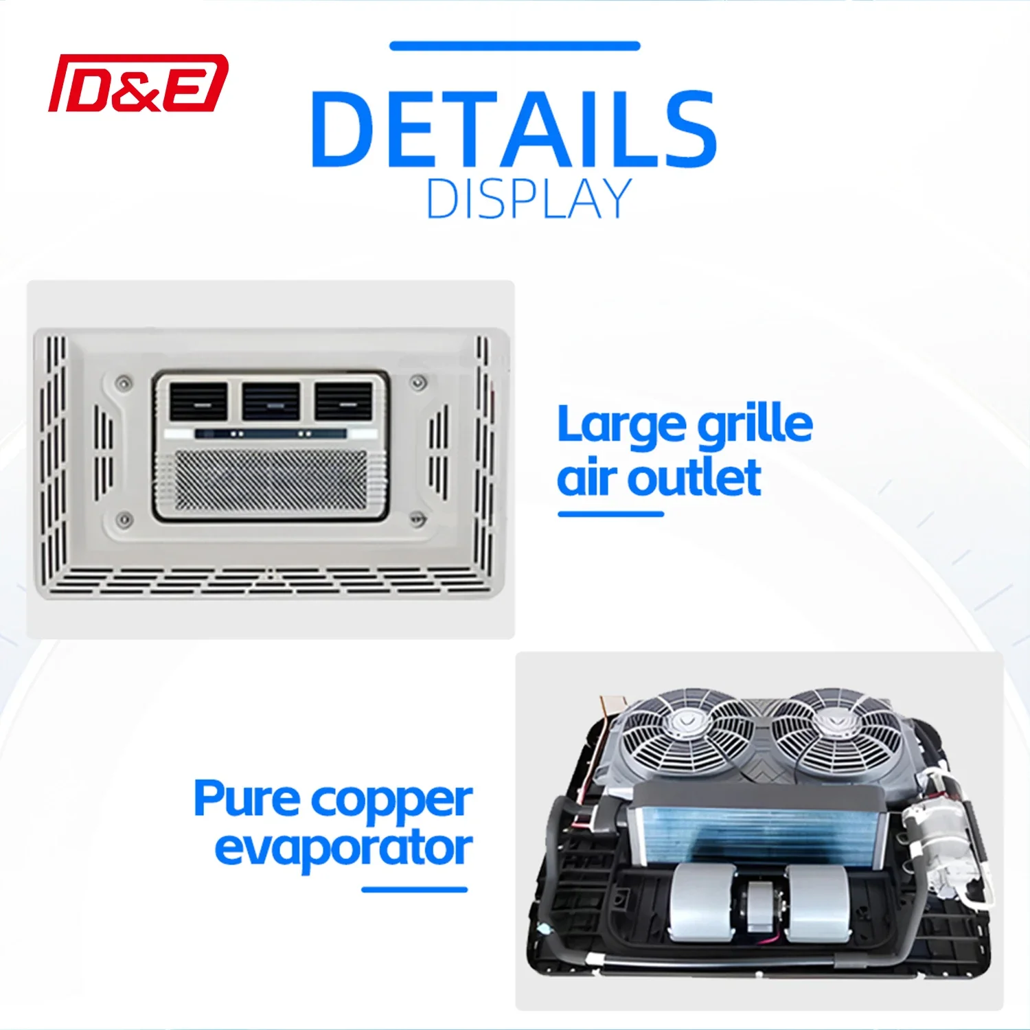 Electric Rooftop Air Conditioner 12V 24V Parking Air Conditioner For Truck Cab Sleeper RV