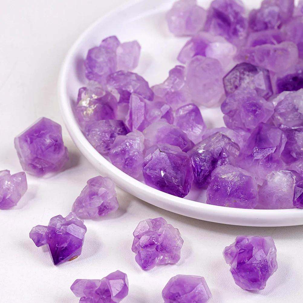 

Natural Amethyst Crystal Stone Set for Home Office Desk Decor Aromatherapy Jewelry Making DIY Craft Vase Filler Decorative
