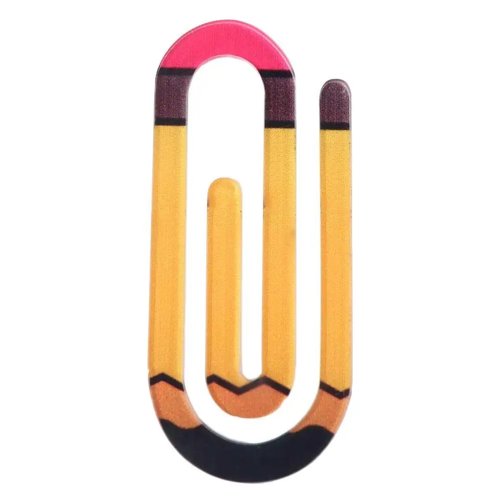 3Pcs/set Creative Paperclip Bookmark Acrylic Reading Mark Notebooks Paper Clips Lightweight DIY Paper Clips Crafts Decors