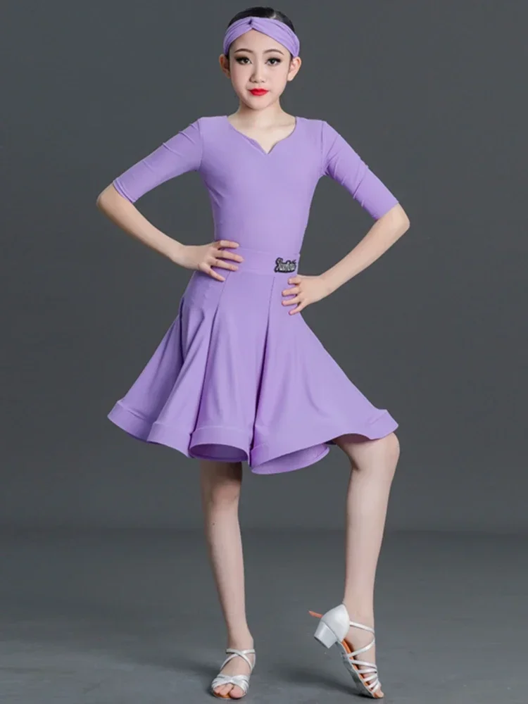 Abbigliamento da ballo latino per ragazze Costumi da tango moderni Abbigliamento per spettacoli teatrali Tango Salsa Costume da ballo per bambini Abiti