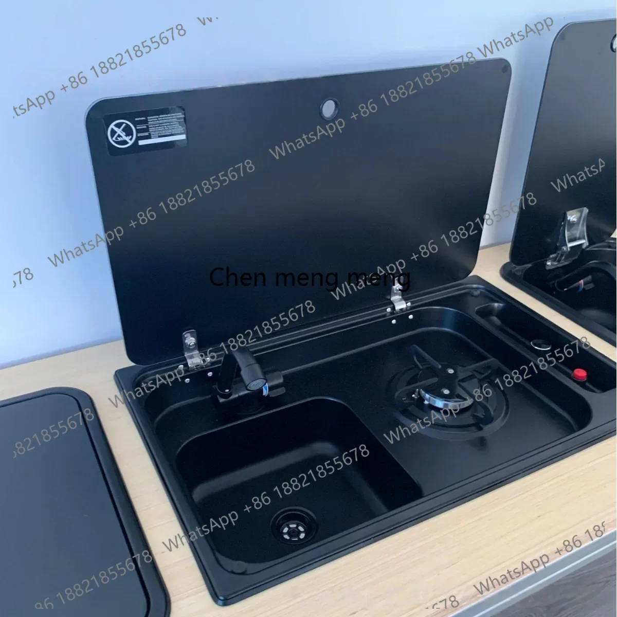 A139 RV Sink Gas Stove Integrated Wash Basin Compact Single Slot Stainless Steel Multifunctional Concealed Yacht Basin