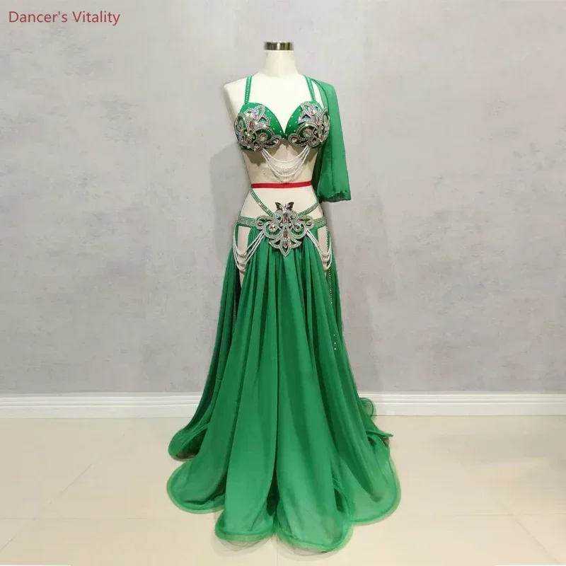 Conjunto de trajes de competición de danza del vientre para mujer, ropa de actuación de danza del vientre, traje de danza del vientre, traje