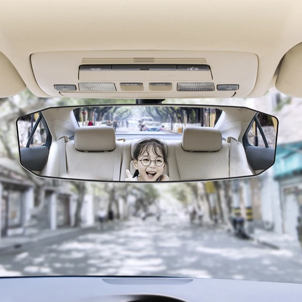 Espejo Retrovisor para Auto con Vista Panorámica de Gran Angular, Antideslumbrante, para una Visión Amplia y Segura, Ideal para Observar Niños en el Asiento