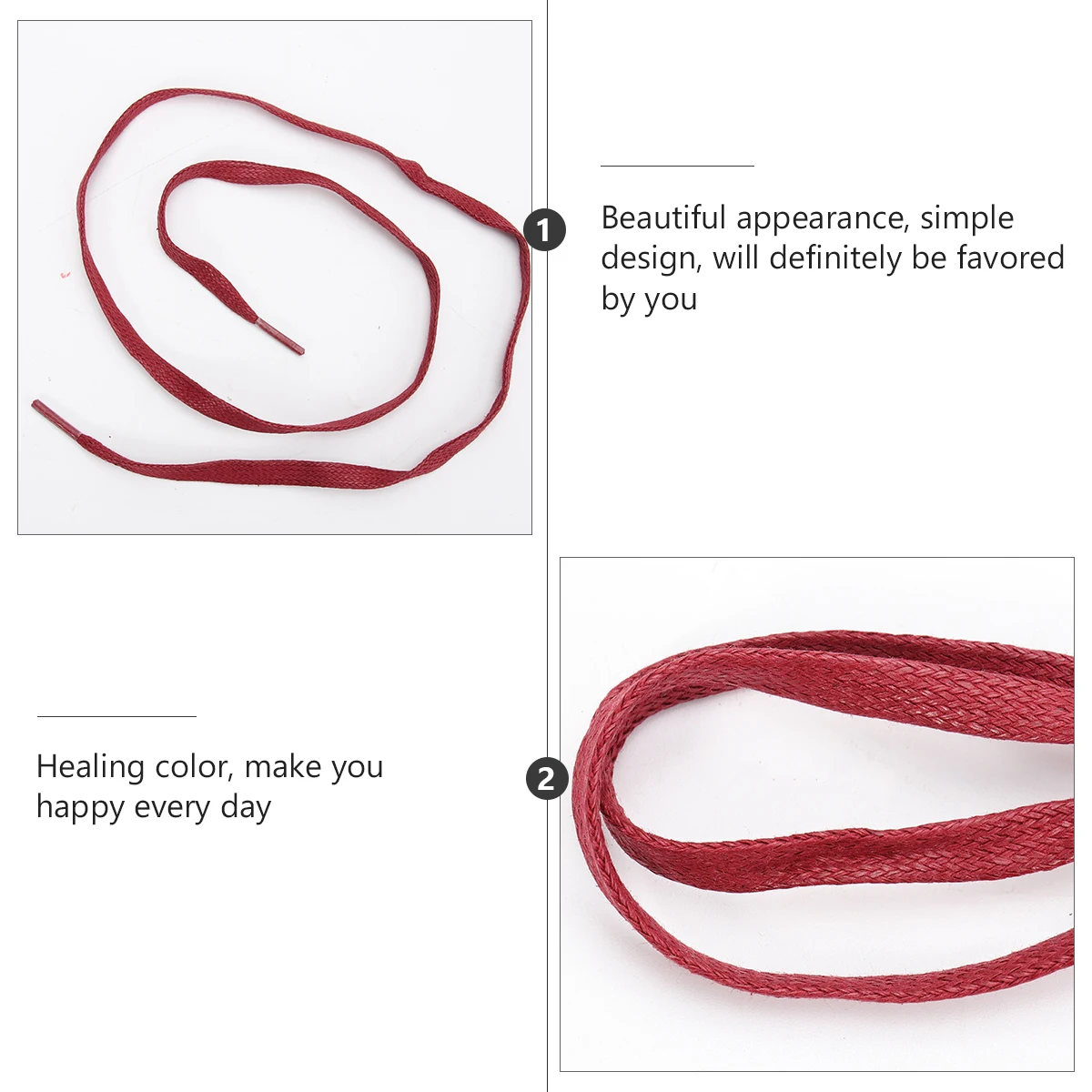

Waxed Cotton Shoelaces Flat Casual Shoe Tie for Sneakers Women Adult Stretchy Eco Friendly Dye Process Safe to Use