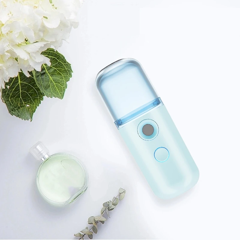 Portable Nano Water Replenishing Humidifier USB Charging Handheld Spray Humidifier Suitable for Office Travel(Blue)