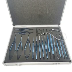 21Pcs/set Cataracl and Intraocular Lens Implantation Micro Instruments Set with Box Ophthalmic Veterinary Surgery Tools