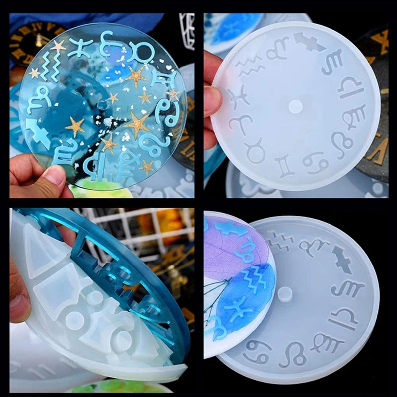 4 Stück Uhr Harzform Silikon guss Epoxidharz form handgemachte DIY Wohnkultur