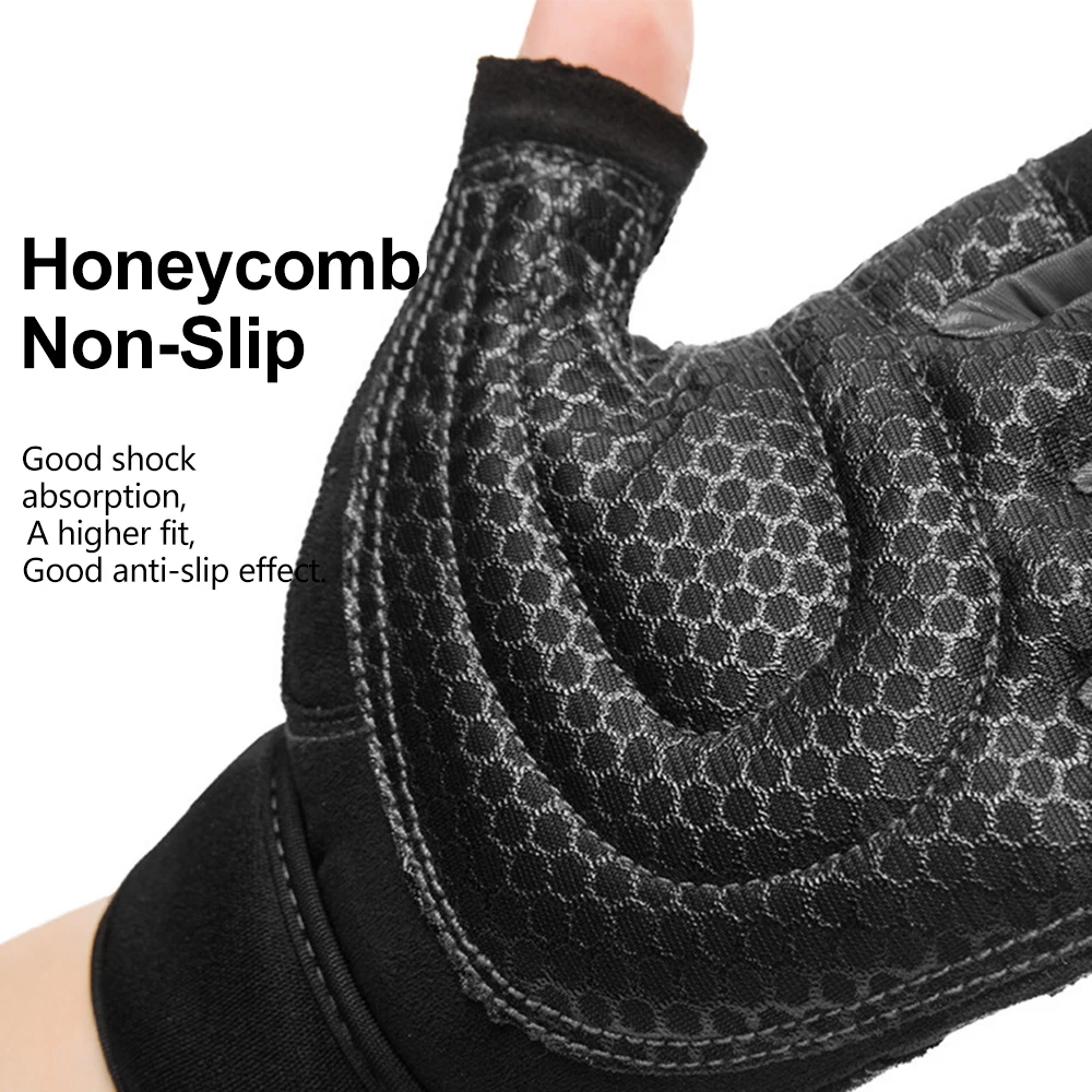 Cycling Half Finger Gloves Fitness Weightlifting Training Glove MTB Road Bike Non Slip Mittens Sports Exercise Train Equipment