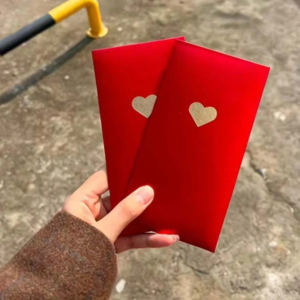 6pcs High Quality New Year Red Envelopes Exquisite Three Colors Red Packets Love Patterns 17*9cm Luck Money Bag Valentine's Day