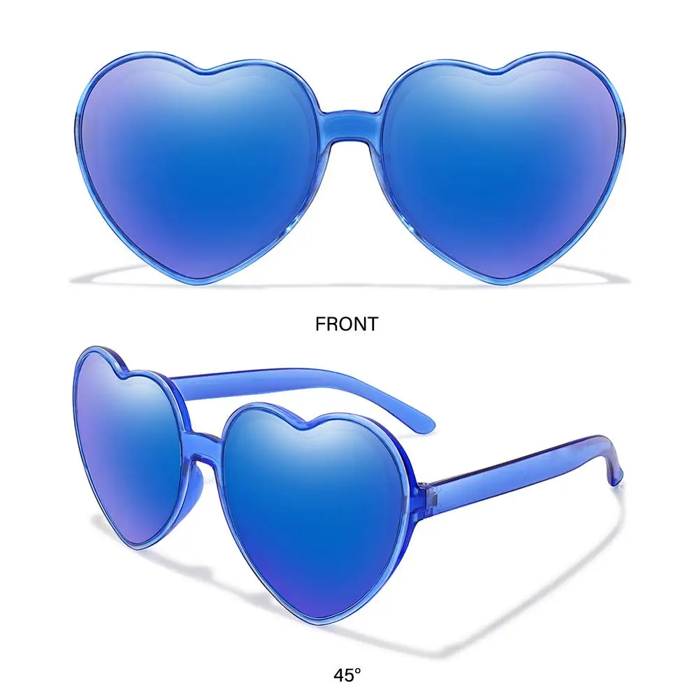 Eyewear Halloween Party Glasses Clout Goggle Heart-Shaped Sunglasses Heart Sunglasses for Women UV400 Protection