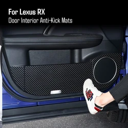 4Pcs Car Door Anti-kick Pad Leather Anti Kick Mat Sticker For Lexus RX RX200t RX300 RX350 RX450h 2016-2023 Interior Accessories
