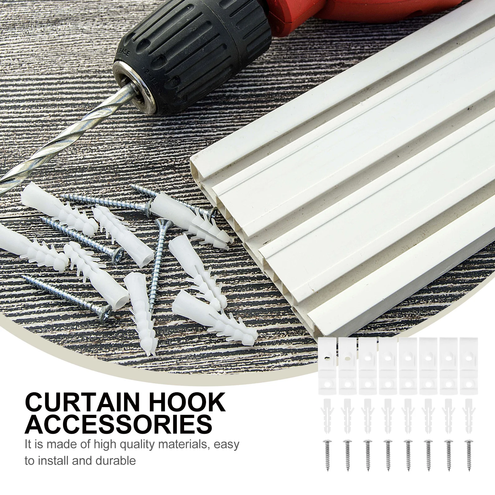 

4Sets Blinds Roller Accessories Sturdy Multi-Functional Tensioner for Bedroom Living Room Office Decoration Blinds Roller Hook