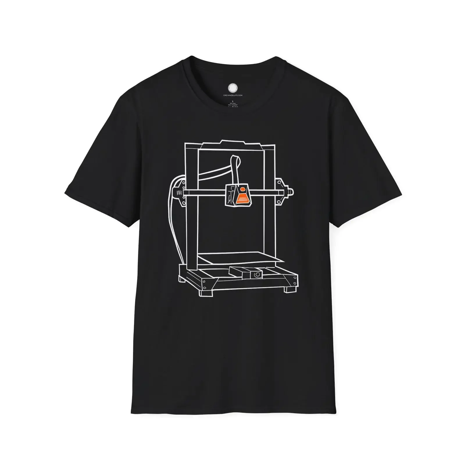 Hand Drawn 3D Printer T Shirt Tech Line Art Minimalist Maker Engineering Student Vintage Style Technical Drawing vintage Unisex