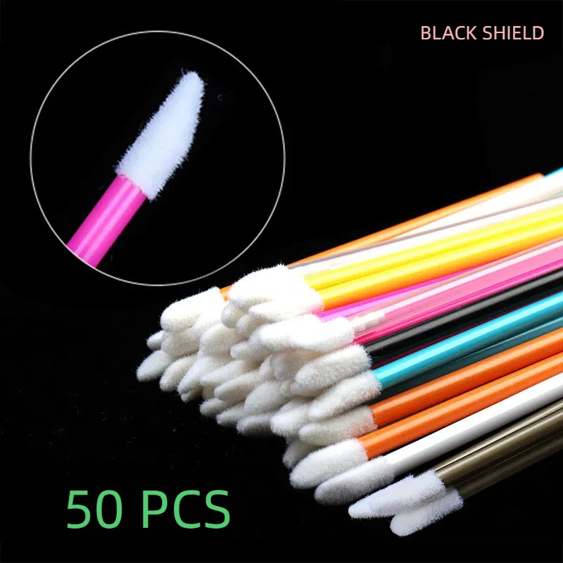 50pcs Eyelash Brushes Disposable Lip Cotton Brush Cilia Remover Eyelash Extension Accessories Supplies Cosmetics Makeup Tools