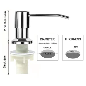 Sink Soap Kitchen sink dispenser, built -in countertop with extension pipe kit, there is no need to fill the littl 12 Main sales dispenser soap - №12