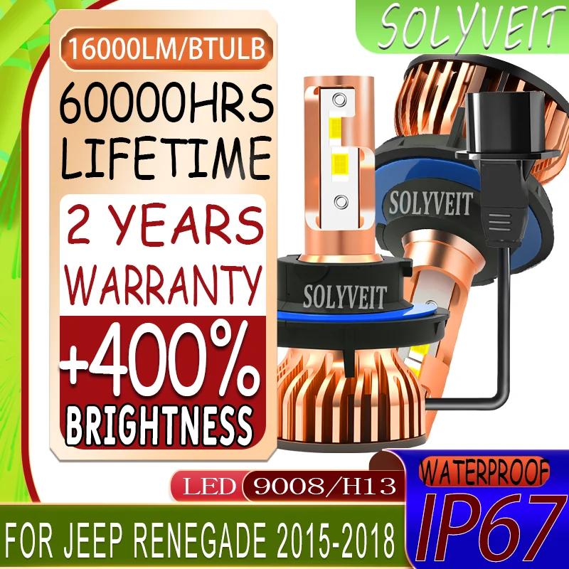 

Flexible Installation Enhanced Night Visibility Waterproof LED Headlight high low beam For Jeep Renegade 2015 2016 2017 2018