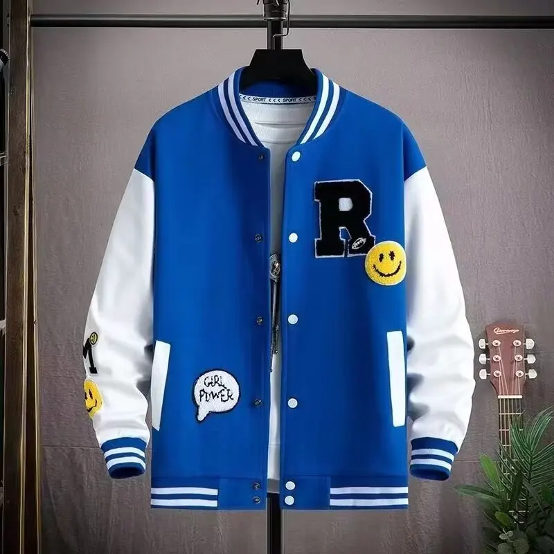 

Cool Baseball Jaet for Teens Autumn New Sle High And Middle School Students Can Wear It Stand Fit Long Sve Single B...