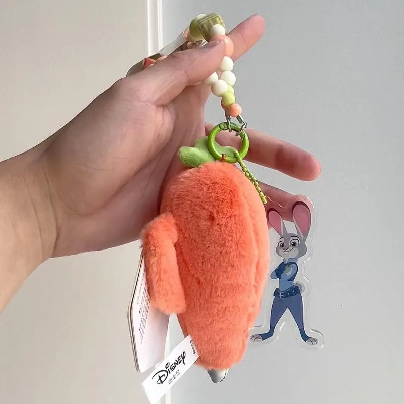 Disney Zootopia Judy Hopps Niedlicher Cartoon-Plüsch gefüllter Aufnahmestift-Krawatten-Anhänger, handgefertigtes Paar, Rucksack-Anhänger, Weihnachtsgeschenk