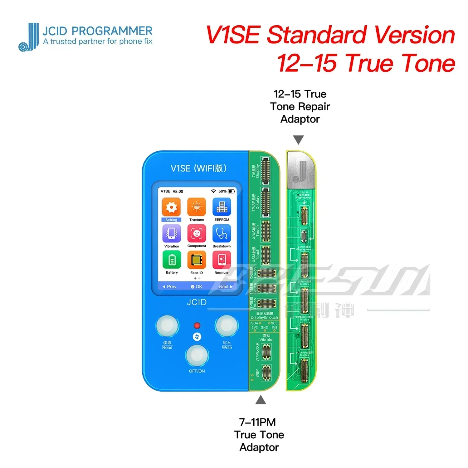 JCID V1SE Programmer Screen Sensitization Converter for IPhone 7 8 X 11 12 13 14 15 Pro Max LCD True Tone Original Color Repair