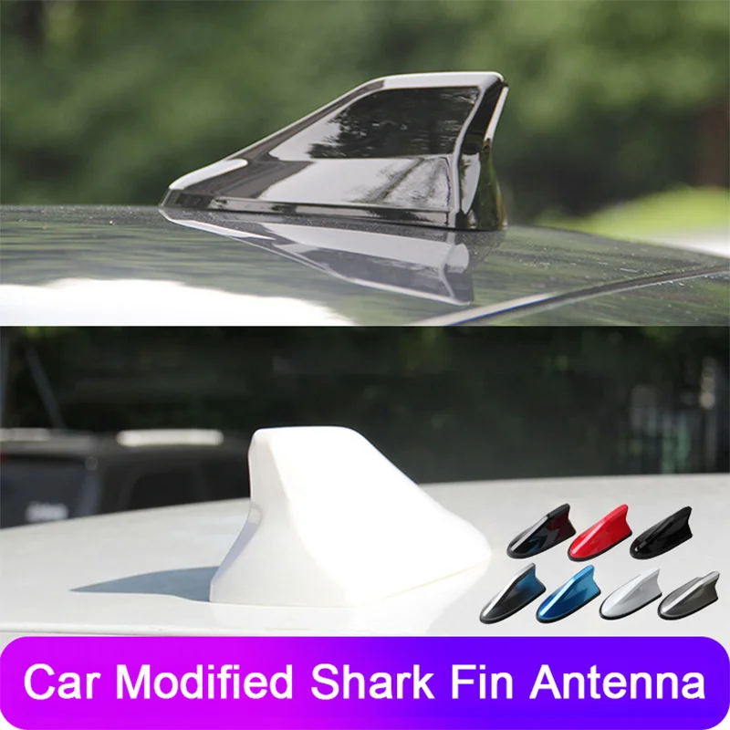 

Universal Car Roof Shark Fin Spoiler Decoration Shark Fin Antenna with Dedicated Signal Receiving Antenna Car top Auto Accessory