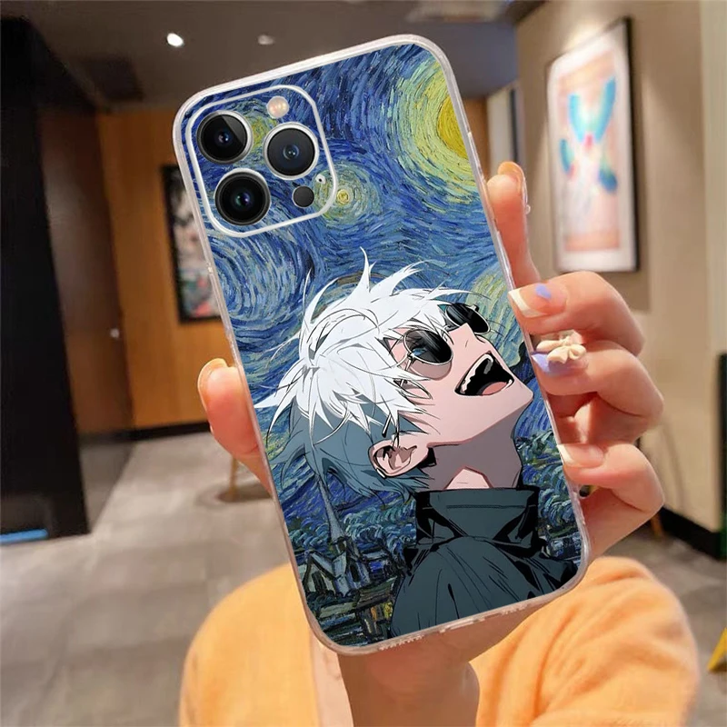 

Чехол для телефона для iphone 17 Pro Max Air 16 15 14 13 Pro Max 15 16 Pro 15 Plus Gojo Satoru