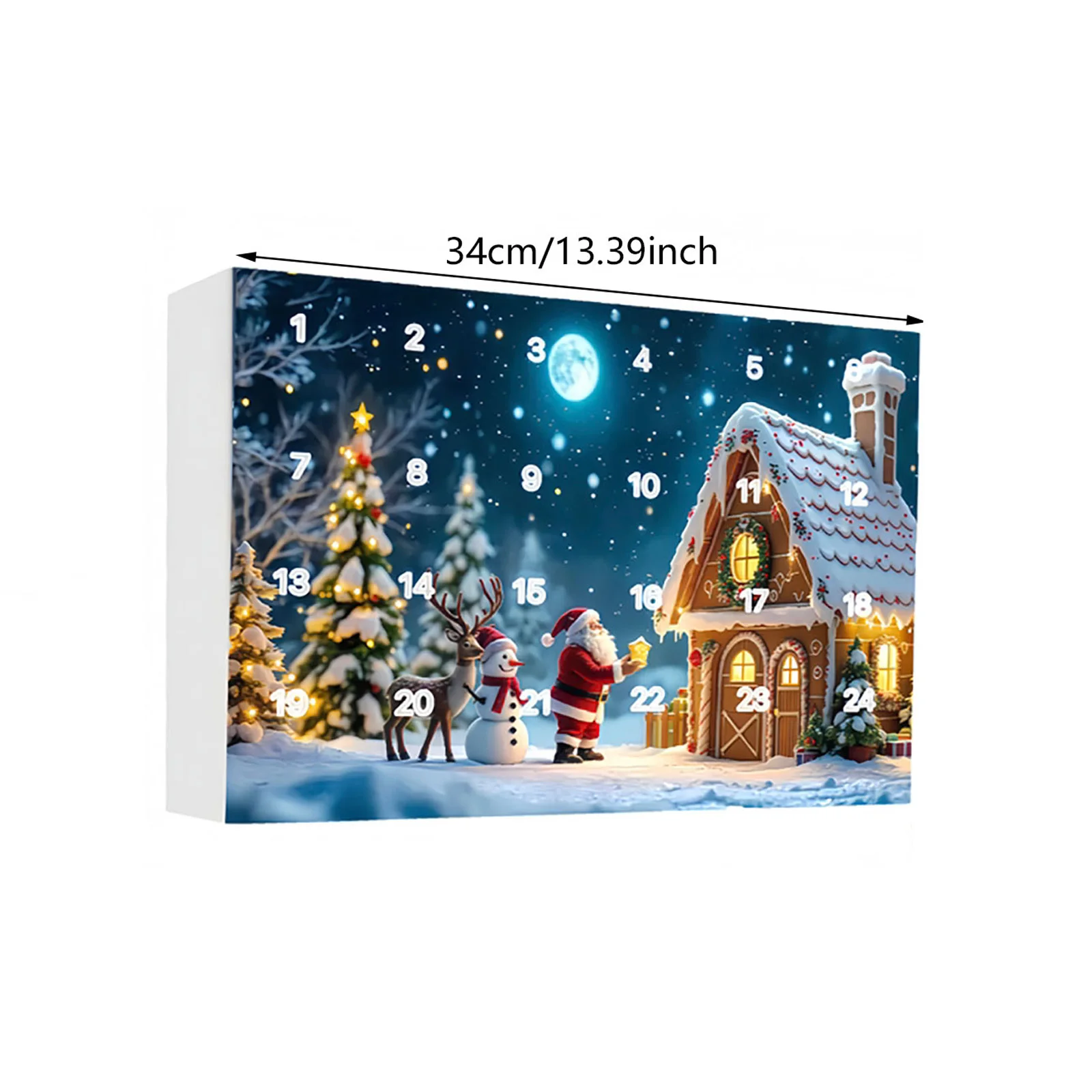 25 días de cuenta regresiva navideña para niños Gnomo navideño Caja de calendario de Adviento de cuenta regresiva de 24 días Temporizadores de arena de 2 minutos para niños