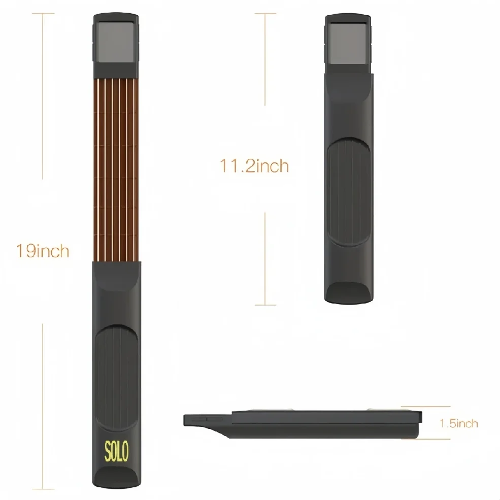 Mini 6 Fret Guitar Practice Tool Chord Trainer with Rotatable Chart Screen Chord Practice Tool Guitar Chord Practice Tool