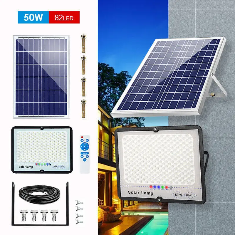 300W Outdoor Solar Flood Lights Led Floodlights Lampe Waterproof Remote Control Energy Saving Courtyard Villa Decorate Lighting