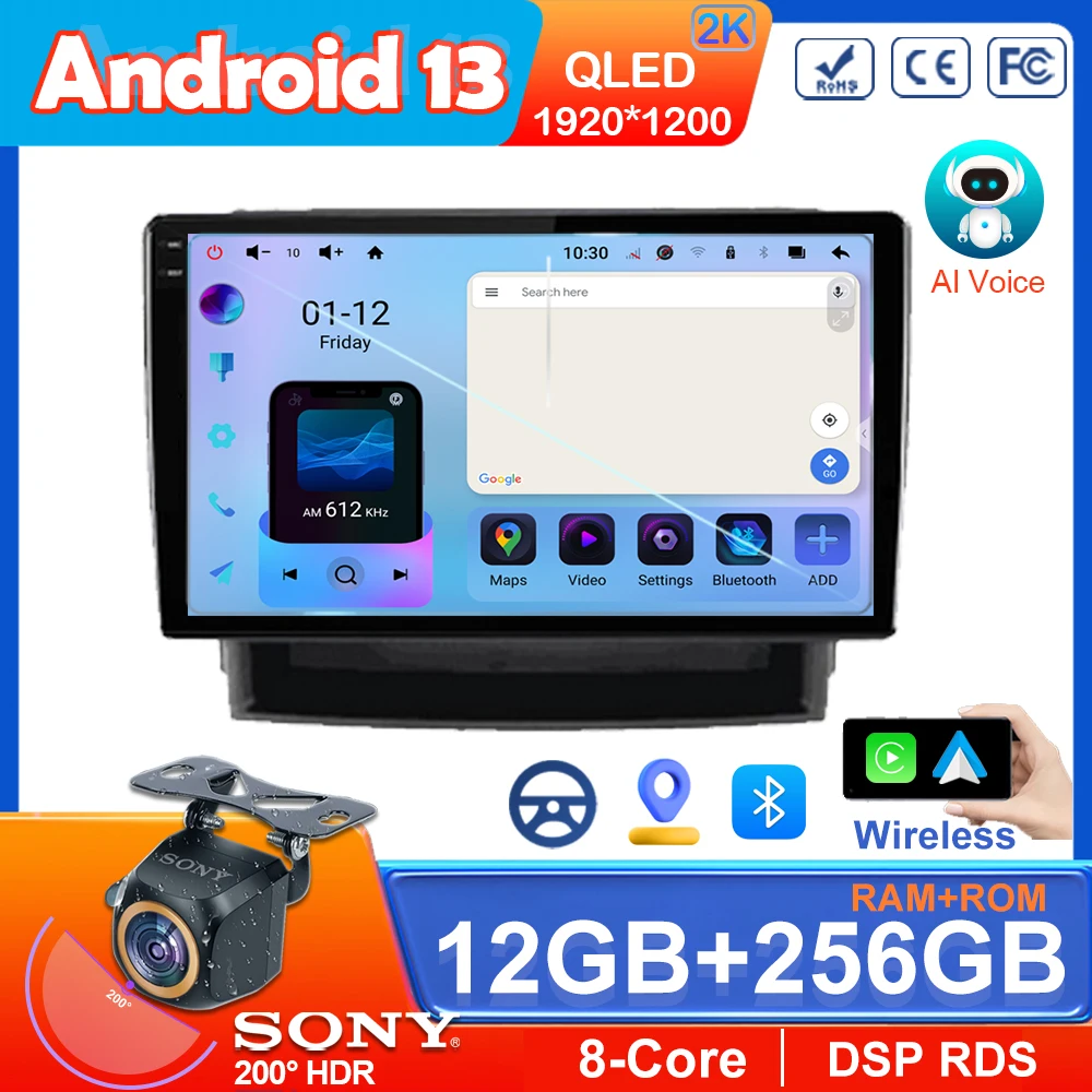 

Android 13 QLED Radio For Toyota Vellfire LHD 2008 - 2011 Head Unit Multimedia Player GPS Navigation 5G wifi BT No 2din DVD