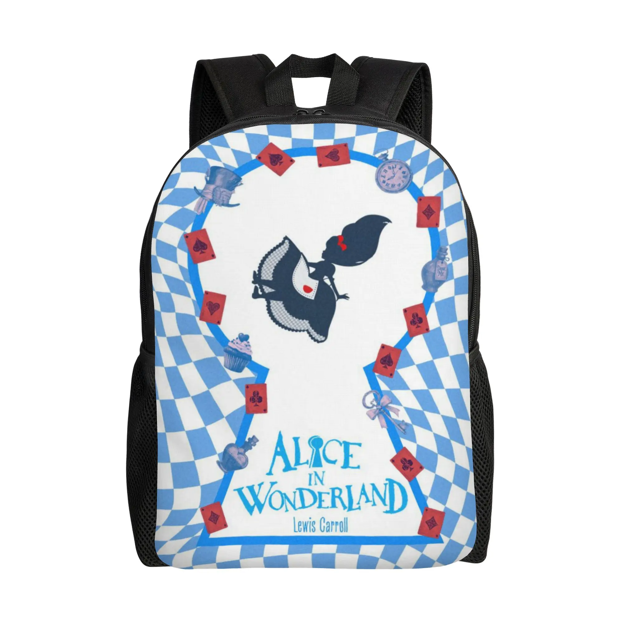 

Рюкзак Disney с героями сказок, 1 шт., рюкзак для повседневного использования, Алиса в стране чудес, новый, для активного отдыха, в стиле ретро, моющийся.