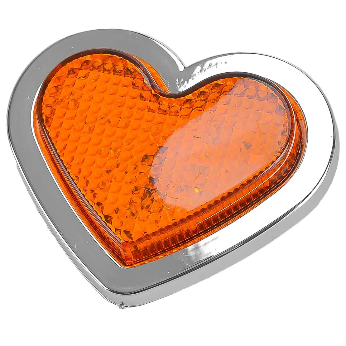 Amber Heart Shaped Side Marker LED Light Turn Signal Indicator Lamp Universal for 12-24V Van Truck Trailer Car