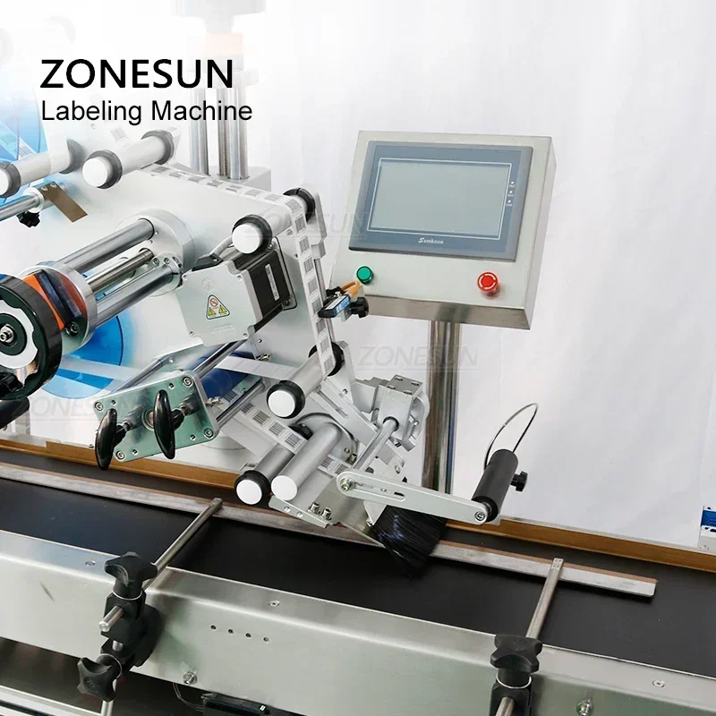ZONESUN Automatische etiketteermachine Intelligente bediening met detectiefunctie Automatische etiketteermachine voor platte oppervlakken en vierkante flessen