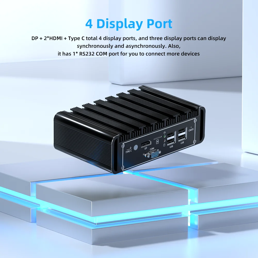 Industrial Mini PC Intel N100 5LAN Ethernet Port Firewall Network Server Computer Ubuntu Linux Pfsense Soft Router