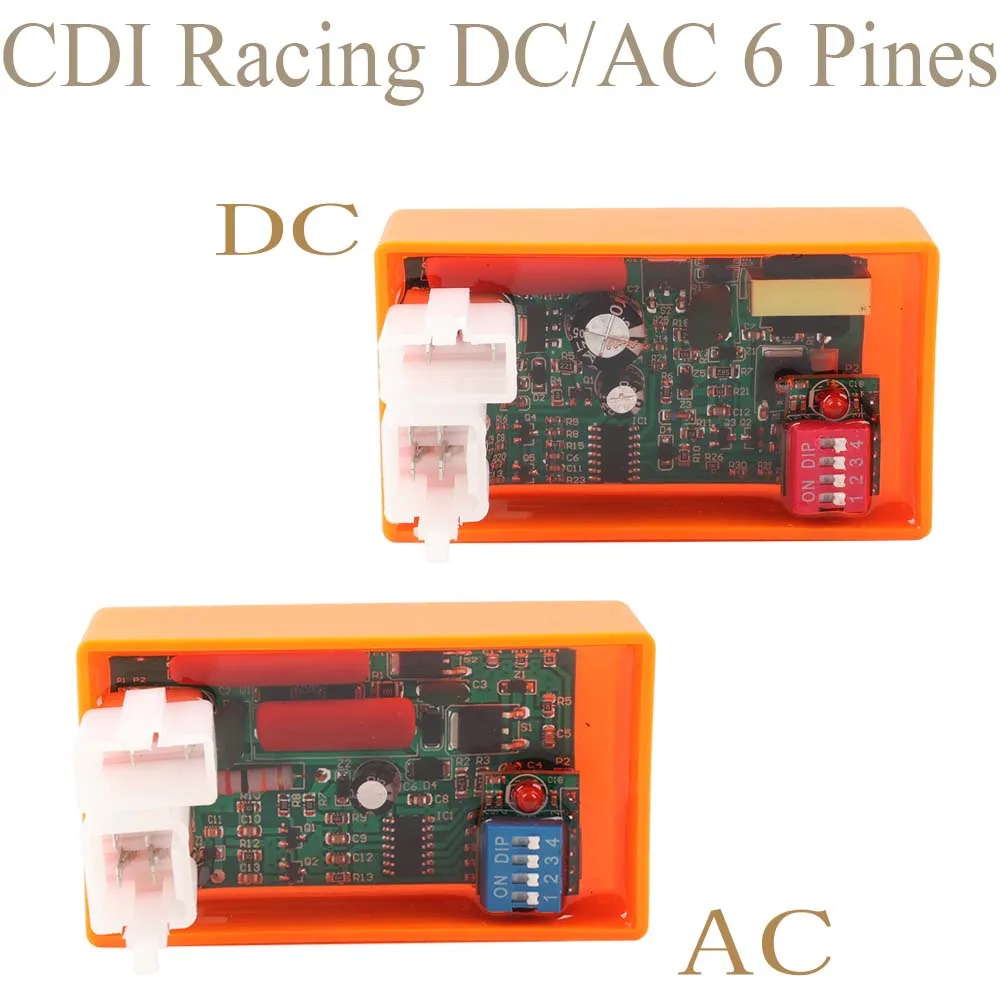 

CDI Racing DC AC 6 Pines Motorcycle Lgnition with DIP Switch for Dafra Speed 150 RX125 RX FT 150 ML CGL 125 FT125 4000-12000 RPM