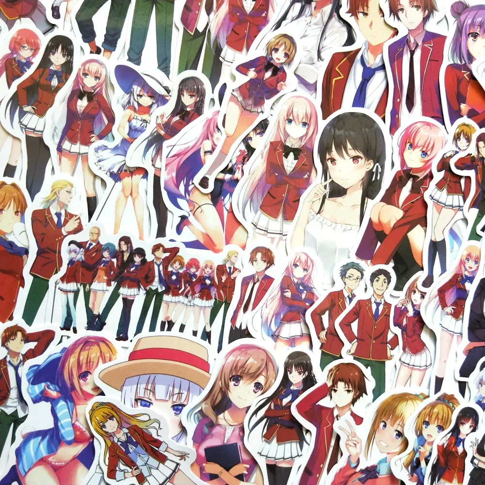 10/30/50PCS Manga Horikita Suzune Ayanokouji Kiyotaka Different Shapes Stationery Sticker Adorable Aesthetic School Supplies