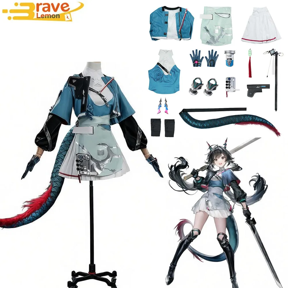 Chen Qianyu Cosplay Game Arknights Costume Women Girls Fantasy Dress Tai Set for Female Disguise Halloween Carnival Party Suit